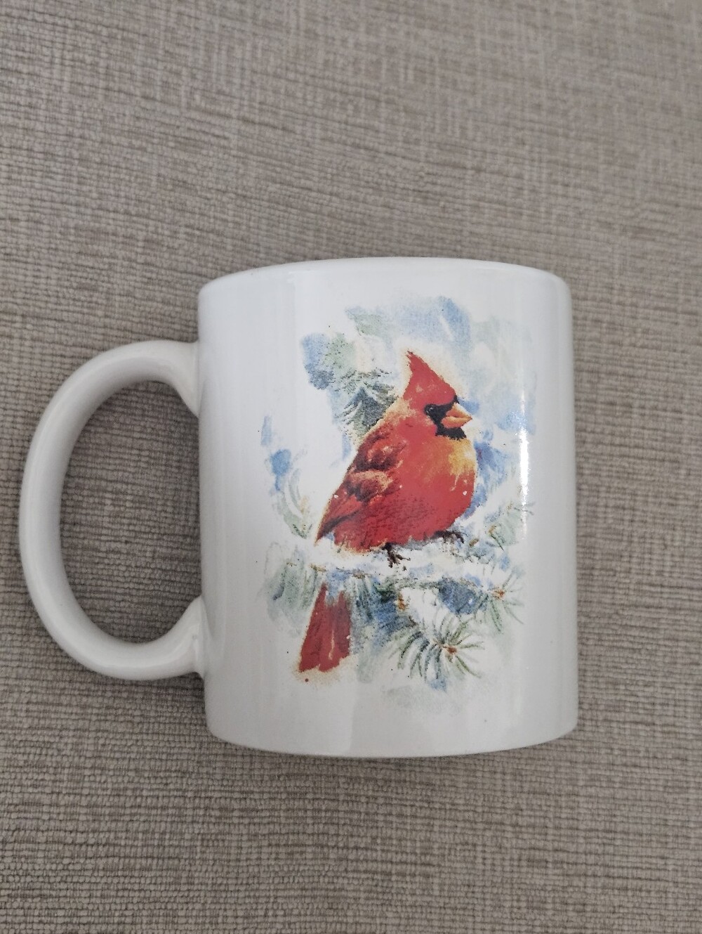 Beautiful Winter Cardinal Bird ceramic Coffee Mug